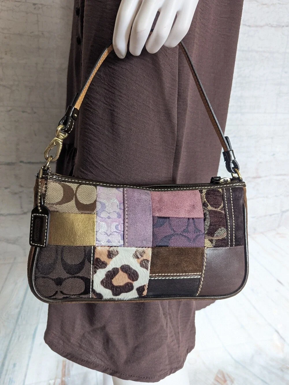 Vintage Coach Signature Patchwork Demi Bag